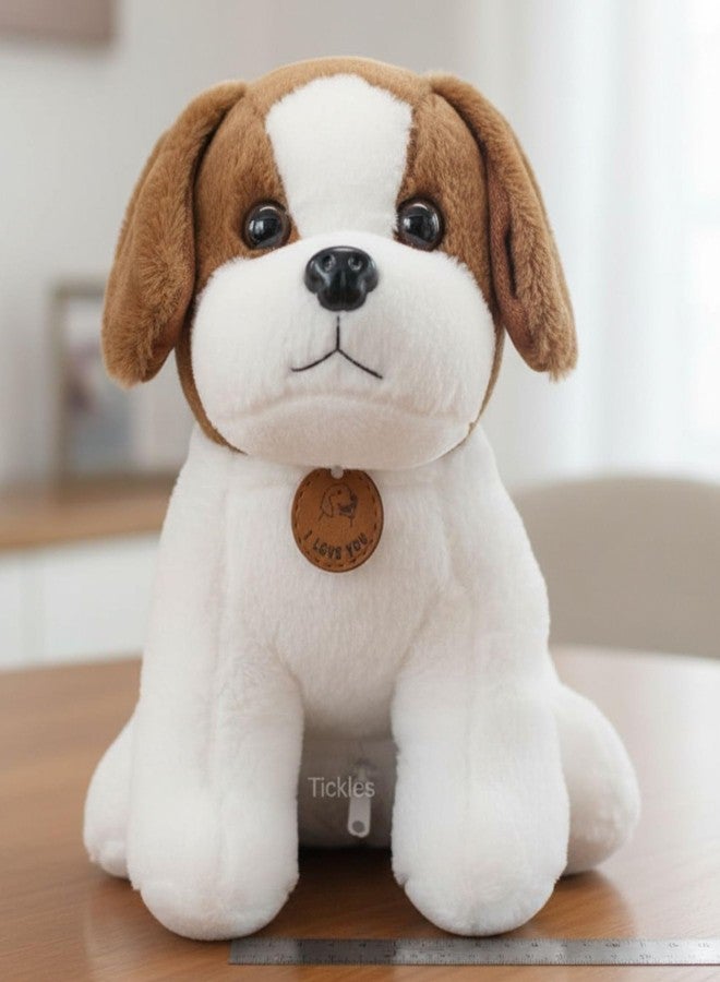 تيكلز لعبة حيوان قطيفة ناعمة محشوة على شكل جرو تداعب الأطفال كهدية عيد ميلاد (اللون: بني؛ الحجم: 30 سم) - Image 1